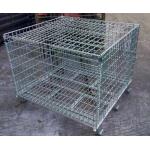 Galvanized Warehouse Storage Shelves Welded Steel Lockable Wire Mesh Pallet Cage for sale