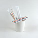 3mm Unbleached Food Grade Paper Drinking Straws For Birthday Wedding Party for sale