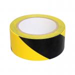 Yellow Black PVC Film Caution Tape High Visibility For Marking Walkways Safety Hazards for sale