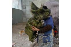 China Lightweight Soft Realistic Hand Puppet , Triceratops Hand Puppet supplier