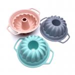 Anti Scalding Handle Flower Design Silicone Cake Pan for sale