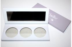 China 3 Pans Empty Blush Palette Diam 36MM Cmyk Colour Palette supplier