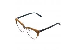China Retro Handmade Wood Grain Acetate Optical Glasses Frame MR 0364 supplier