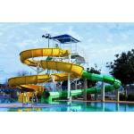 Children Swimming Pool Water Game Play Spiral Fiberglass Water Slide for Children for sale