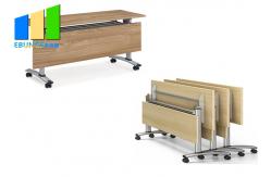 China Meeting Room Folding Stackable Conference Tables Executive Computer Office Desks With Drawer supplier