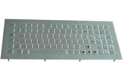 China Front panel mount stainless Steel metal Kiosk Keyboard with 79 key , numeric keys supplier