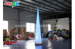 China Portable  Inflatable Lighting Decoration Column Lighting Cone White Fabric supplier