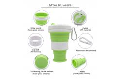 China Leakproof 550ml Collapsible Coffee Mug With Lid supplier