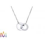 OEM ODM Available Steel Color Double Ring Necklace for sale