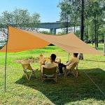 Folding Outdoor Vinyl Canopy Camping Hexagonal Canopy Beach Rainproof Awning for sale