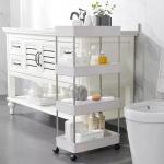Large detachable Bulk Kitchen Supplies Rolling Utility Cart Storage Rack Shelves for sale