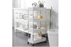 China Large detachable Bulk Kitchen Supplies Rolling Utility Cart Storage Rack Shelves supplier