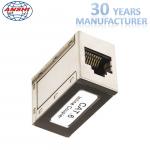 RJ45 Cat6 Shielded Keystone Jack Metal Material Straight Through Install