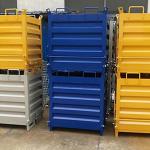 Customizable Waste Collection Bin Convenient Drop Bottom Chips And Metal Container