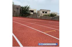 China Self knot Sandwich System Running Track Spray Coated Synthetic Jogging Track supplier