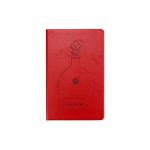 Rectangle Custom Journal Printing And Binding PU Leather Cover Red Embossed Logo for sale