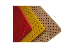 China Moisture proof Convention Hall Perforated Wood Acoustic Panels Noise Reduce Board supplier