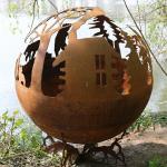 6mm Thickness Large Corten Fire Pit Customizable