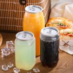 28g Transparent PET Plastic Easy Open Can For Soft Drink Juice Soda