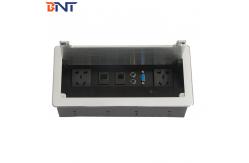 China silver tabletop flip cover brush multimedia connectivity box supplier