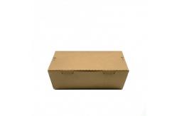 China Disposable Paper Take Out Food Containers Microwaveble Folding Natural Kraft Boxes supplier