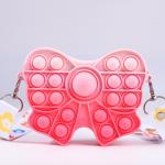 Fidget Pop Purse Bow Girls Purse Easter Gift Sensory Fidget Toy Silicone Cross Body Kids Purse Pencil Case Makeup Bag for sale