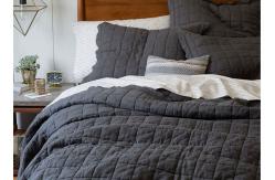 China Embroidered Prue Linen Bedding Sets , Geometric 3pcs Luxury Home Bedding Sets supplier