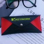 Travel Spring PU leather Soft Sunglasses Case Durable Splicing Color Portable Recyclable for sale