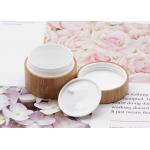 Cosmetic Packaging Bamboo Cream Jars Refillable Leak Proof for sale
