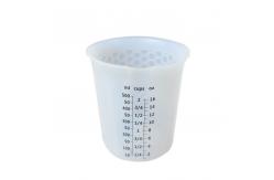 China Heat Resistant Silicone Kitchen Tool Measuring Cups 500ml 16oz Custom Scale supplier
