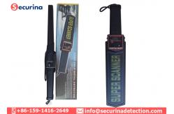 China Colleges Security Check Hand Held Body Scanner Continuous Adjustment With Alarm Light supplier