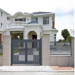 French Style Sliding Swing Driveway Aluminium Gates Powder Coated For Privacy Protection for sale