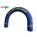6x0.9x4.5m Blue Semicircle Inflatable Arch With Printed Pattern for sale