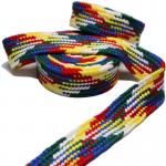 Custom Color Thick 30mm Flat Tube Braided Polyester Cord For Garment for sale