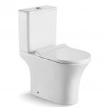 Ceramic Dual Flush Two Piece Toilet Glossy White Modern Bathroom Sanitary Ware for sale