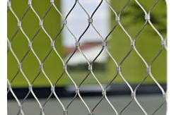 China Customized 7x7 Balustrade Cable Mesh , Stainless Steel Ferrule Rope Mesh supplier