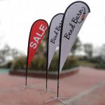 Advertising Wave Teardrop Beach Flag , 5.6m Custom Printed Teardrop Flags for sale