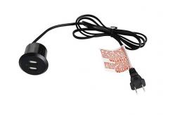 China Desk Mount  USB Plug Socket CE Certificate Plastic AC 110V 50HZ UI Certificate supplier