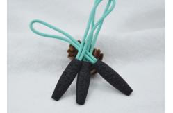 China Novelty SGS 3D Embossed Plastic Zipper Puller With Polyester String supplier