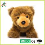 No Phthalates Cute Style Realistic Brown Baby Grizzly Bear Stuffed Toy for sale