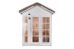 China Garden Traditional Steam Sauna Room , Canadian Hemlock Barrel Outdoor Sauna supplier