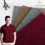 Rough 210gsm Polo Shirt Material , 32S Slub Cotton Fabric Double Face for sale