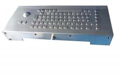 China IP65 waterproof mountable stainless steel kiosk metal keyboard with trackball supplier
