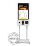 32'' Selfservice Ordering Payment Kiosk With POS Hole QR Scanner for sale