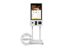 China 32'' Selfservice Ordering Payment Kiosk With POS Hole QR Scanner supplier