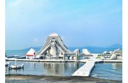 China Blue / Red And White Giant Inflatable Water Park For Business CE UL supplier