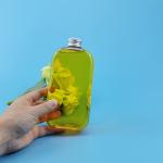 Oblate Square 156mm 400ml Plastic Beverage Cans For Cafe