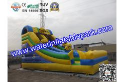 China Kids Minions Inflatable Bouncy Slide / Inflatable Slide For Amusement Park supplier