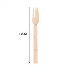 17cm Eco Friendly Disposable Bamboo Cutlery Biodegradable Wooden Picnic Forks for sale
