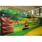 Inflatable soft moutain sport game inflatable jumping hill with safety net